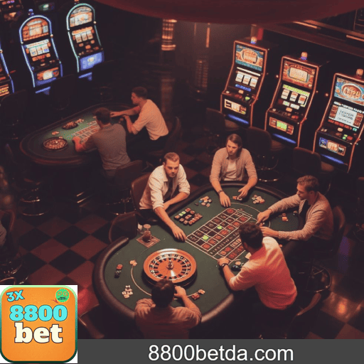 Imagem promocional do cassino online da 8800BET mostrando jogos ao vivo
